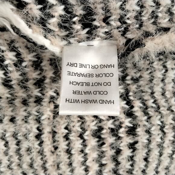 Bibi Sz S Leopard Print Longline Duster Eyelash Cardigan Sweater Tan Open Front - Picture 3 of 7